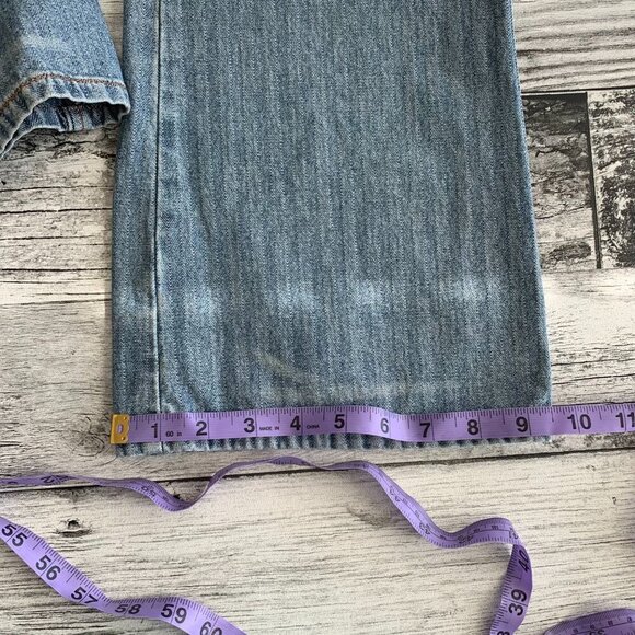 Vintage Y2K DC Shoes Cargo Denim Mid Low Rise Bootcut Jeans - Picture 16 of 16